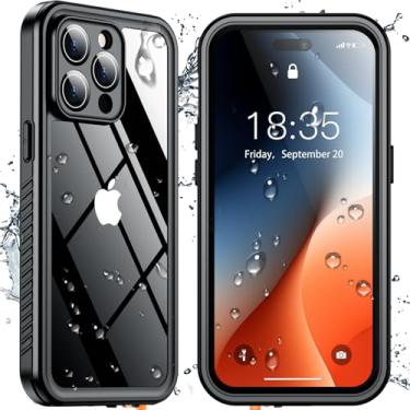 Imagem de SPIDERCASE Capa À Prova D'Água Para Iphone 14 Pro Max [Resistente A Quedas Militares De 3,6 M] [Protetor Tela Integrado] [Ip68 Subaquático] Protetora Completa Choque Celular 6,7'' 2022, Preta