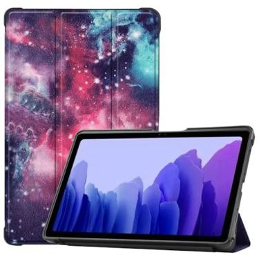 Imagem de Zrengp Capa para tablet Samsung Galaxy Tab A7 10.4 2020 T500 T505, capa de couro ultrafina e leve com suporte para Galaxy Tab A7 10,4 polegadas SM-T500 SM-T503 SM-T505C SM-T507 (TPU-Galaxy)
