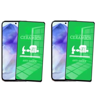 Imagem de Kit 2 Películas Cerâmica Premium Para Samsung Galaxy A55 Anti Riscos, Não Quebra e Alta Proteção