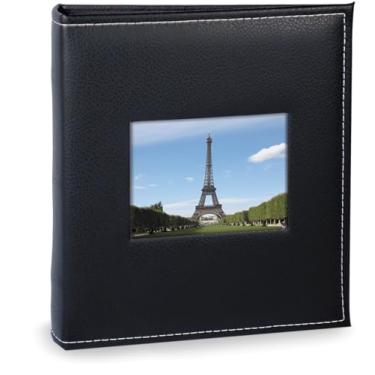 Imagem de Álbum Prestige com Janela - 200 Fotos 13x18 cm - Preto - 31,5x25,2 cm