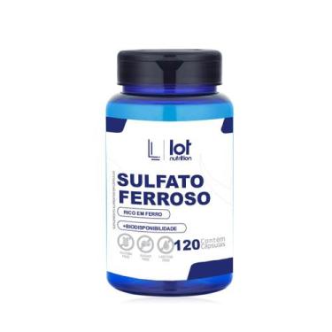 Imagem de Sulfato Ferroso 30mg 120 cápsulas Combate Anemia Ferro Essencial - LOT