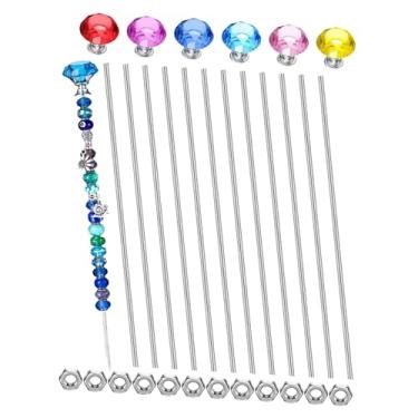 Imagem de MERIGLARE Hastes roscadas 8/32 para contas, haste totalmente roscada M4, aço inoxidável, acessórios de jardim para hastes de estacas de jardim com contas, barra, 30 Unidades