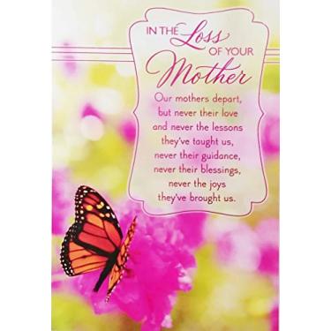 Imagem de Greeting Card In The Loss of Your Mother Sympathy with Monarch Butterfly - Thinking of You As You Celebrate Her Memory (Luto RIP Death)