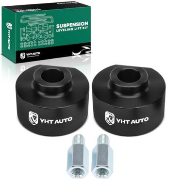 Imagem de YHTAUTO Kit de elevação de nivelamento frontal de 6,3 cm compatível com Ford F-150 F-250/F-350 Super Duty Explorer Ranger Excursion Bronco, espaçadores de mola de bobina de alumínio com pinos de 3/4