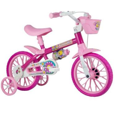 Imagem de Bicicleta Infantil Aro 12 Freio Tambor 1 Marcha Cestinha Nathor, Rosa