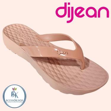 Imagem de Chinelo Dijean Tamanco Feminino Sandália Anabela Ortopédico Original P