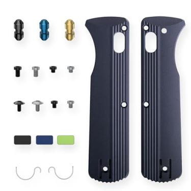 Imagem de Kits de balanças de alça Vombat, inclui pinos de polegar (T6), conjuntos de parafusos de alça (T8), conjuntos de parafusos de clipe (T8), placas de clipe de arame, molas ômega - alumínio azul ardósia