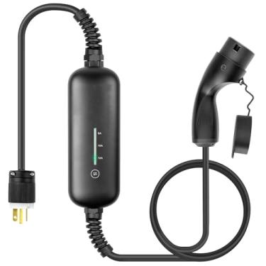 Imagem de LEFANEV Carregador Ev Nível 1+2, Portátil De 8/10/16 A 110 V - 240 Para Veículos Elétricos Com Plugue Nema 6-20, Cabo Carregamento 16 Pés, Estação Doméstica Plug-In Evs J1772 Phevs