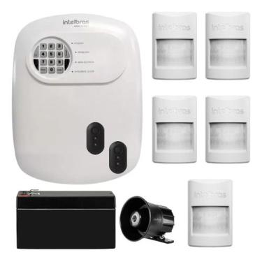 Imagem de Kit Alarme Intelbras Monitorado App 5 Sensor Sem Fio Smart