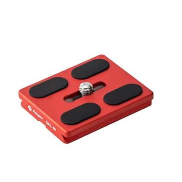 Imagem de Fotopro Placa suíça arca de 50 mm com parafuso de 1/10.2 cm, placa universal de liberação rápida para câmera DSLR tripé bola cabeça QAL-50 laranja