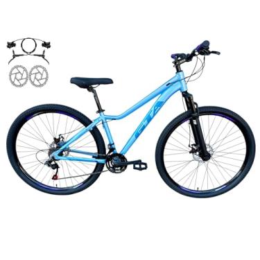 Imagem de Bicicleta Aro 29 Feminina Gta Start 21v Freio a Disco Hidráulico Alumínio Garfo Suspensão (Azul/Roxo, 15)