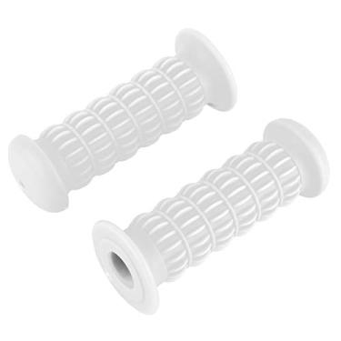 Imagem de Grcfumo Motocicleta Handbar Grips, Rubber Bar End Thruster Grip, Motocicleta Borracha Handlebar Grip Universal Hand Bar Grips Fit para XL833 CB400 CG125 Motor Bike (Branco)