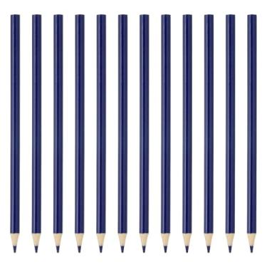 Imagem de PATIKIL Conjunto de lápis de cor azul, 12 lápis de cor a óleo, lápis de desenho de madeira para artistas, pintura artística