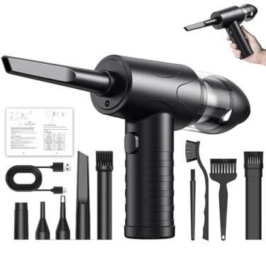 Imagem de Espanador De Ar Comprimido, Luz LED De Espanador De Ar Elétrico, Limpador De Teclado Para Escritório, Soprador De Ar Recarregável Para Computador, PC, Filtro De Ar Condicionado