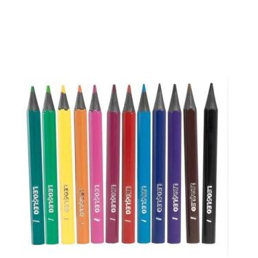 Imagem de Kit 5Cxs Mini Lápis De Cor Sextavado Linha Eco 12 Cores - Leo&leo
