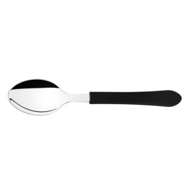 Imagem de Kit 12 Colher de mesa Leme Inox Preta Tramontina