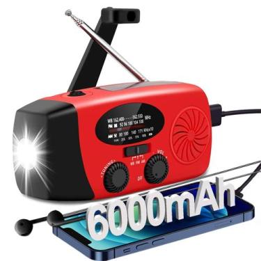 Imagem de Rádio meteorológico de emergência Lanshanchu 6000mAh com carregador de