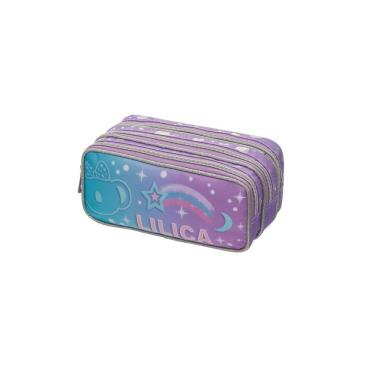 Imagem de Estojo Triplo Lilica Ripilica Glitter Escolar Infantil