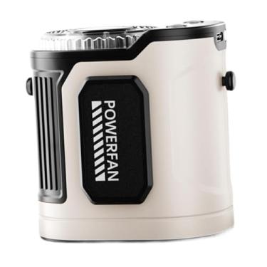 Imagem de Generic Ventilador com clipe de cintura Ventilador portátil silencioso Leve Recarregável de pescoço para jardinagem Trabalhos ao ar livre Esportes domésticos, Branco