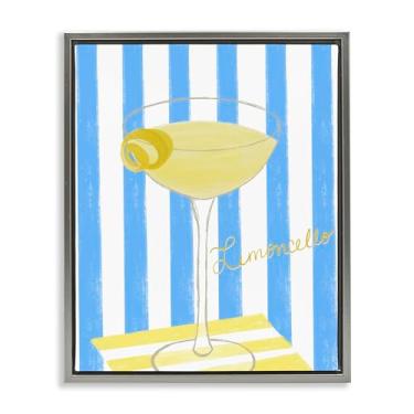 Imagem de Stupell Industries Limoncello Citrus Drink Cinza Emoldurado Tela Flutuante Design de Arte de Parede por EMILY NAVAS, 30 x 25