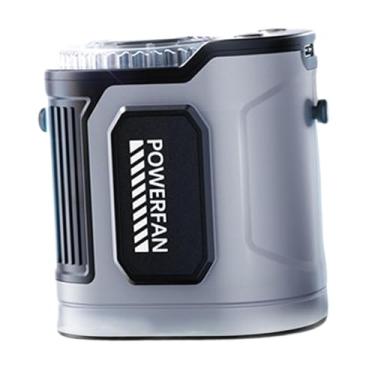 Imagem de Generic Ventilador com clipe de cintura Ventilador portátil silencioso Leve Recarregável de pescoço para jardinagem Trabalhos ao ar livre Esportes domésticos, Cinza