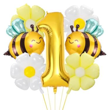 Imagem de Happy 1st Bee Day Decorations Daisy Bee Balloons So Sweet to Bee One Bumble Bee First Birthday Decorations Fun to Bee One Decoration for Baby Shower 1 Year Old Birthday Party Milestone Supplies
