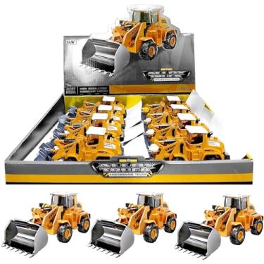 Imagem de Caixa 8 Máquina de Construção Brinquedo Trator Pá Carregadeira para Aniversário Infantil