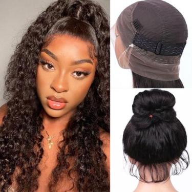 Imagem de Peruca Ebarly Hidden Strap Water Wave 360 Glueless 20" para cabelo hum