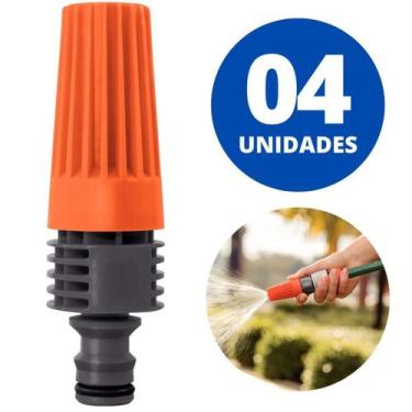 Imagem de Esguicho Engate Rápido Jato Regulável Tramontina Kit 04 Un