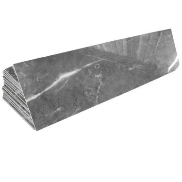 Imagem de Revestimento Tijolinho Rodapé Marmore Monet Cinza Adesivo Flexivel par