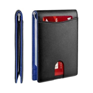 Imagem de Carteira Fina de Fibra de Carbono RFID - Porta-Cartões para Homens, Pr