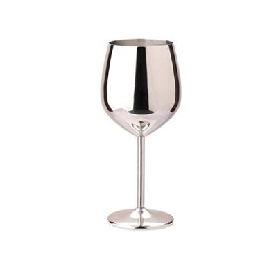 Imagem de esmen Copos de vinho 500 ml 304 canecas de cerveja de aço inoxidável taça de vinho grande capacidade festa barware ideal para coquetéis de cerveja, suco, bebida, cálice, copo de vidro