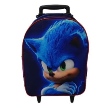 Imagem de Mochila Escolar Carrinho Sonic Menino Azul Novidade - DB