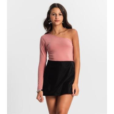 Imagem de Blusa Juvenil Feminina Um Ombro Só Minty Rosa, 18, Rosa