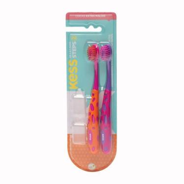 Imagem de Escova Dental Infantil Kess Steps 2 Cores Sortidas com 2 Unidades