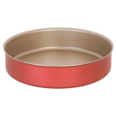 Imagem de Forma de Bolo Assadeira Redonda Antiaderente nº24 Cereja e Creme - Alu