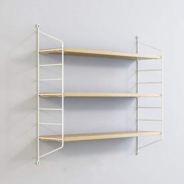 Imagem de Prateleira Flutuante Prateleira De Parede De Ferro Estilo Nórdico Estante De Parede De 3 Camadas Sala De Estar Tv Parede Decoração De Quarto, D, 75X20X60CM