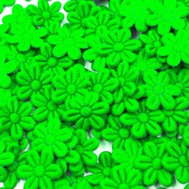 Imagem de Flor prensada  20mm (35un) - IMPORTAÇÃO, VERDE NEON