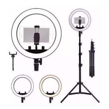 Imagem de Kit Completo Ring Light Com Tripé Dimmer Youtuber Selfie PrO 2M - MKB