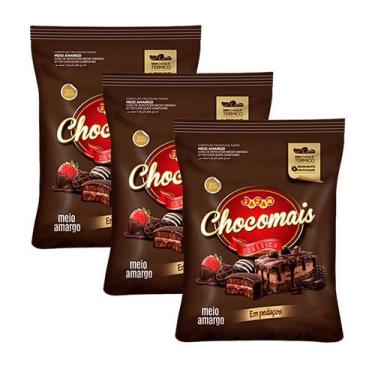 Imagem de Chocolate Meio Amargo Em Lascas 3 Quilos Textura Suave - Jazam