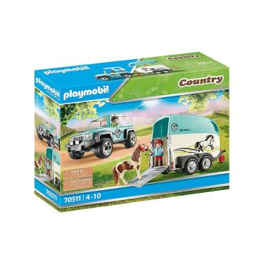 Imagem de Playmobil - Carro Com Reboque Para Pónei - Country - 70511