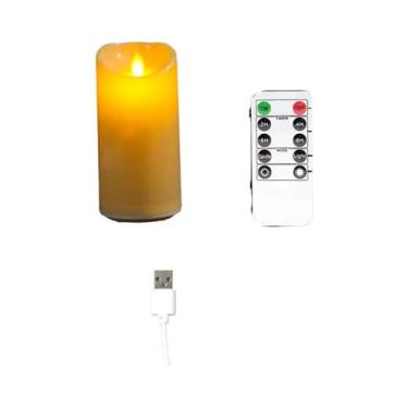 Imagem de Velas LED Com Controle Remoto E Carregamento USB, Velas Dançantes Reca