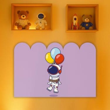 Imagem de Cabeceira de Cama Decorativa Infantil para Quarto de Meninos - Tema Astronauta (CabCerq-0089)