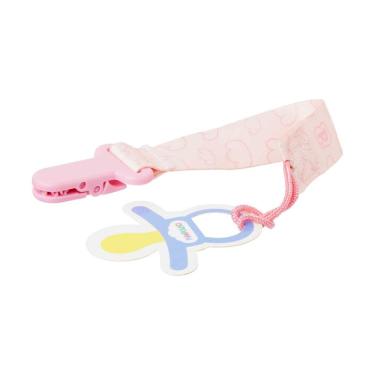 Imagem de Prendedor de Chupeta Clips Menina 14cm Nuvens Rosa -Pimpolho