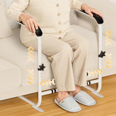 Imagem de SPECILITE Auxiliar de suporte de sofá para idosos com alça larga, dispositivos de assistência de elevação de cadeira ajustáveis em altura e largura, trilhos de pé, auxiliares em pé e suportes de até