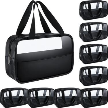 Imagem de Bolsa de viagem cosmética Buryeah translúcida impermeável preta x9