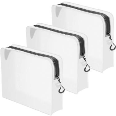 Imagem de Bolsa de higiene de viagem Qbily Clear Leakproof, pacote com 3 unidade