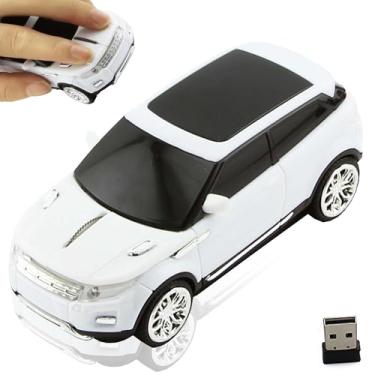 Imagem de Mouse sem fio em forma de carro (branco)