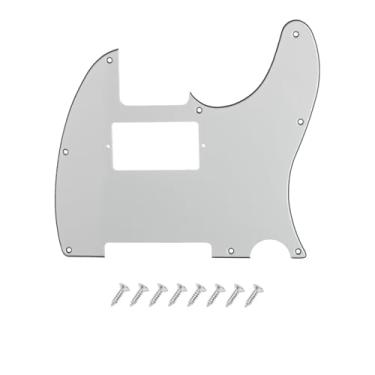 Imagem de DIAO79NI Placa de proteção HH Humbucker Tele Pickguard de 8 furos para guitarra elétrica Fender Americana/Mexican Standard Telecaster estilo moderno, branco vintage, 3ply.