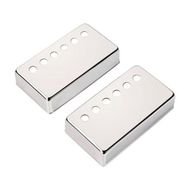 Imagem de Banworks Capas de captador de guitarra de latão imperial de 49,2 mm (1-15/40.6 cm) Capas de captador de violão/ponte para captador de guitarra elétrica Humbucker Pickup Gibson Les Paul pacote com 2 JT